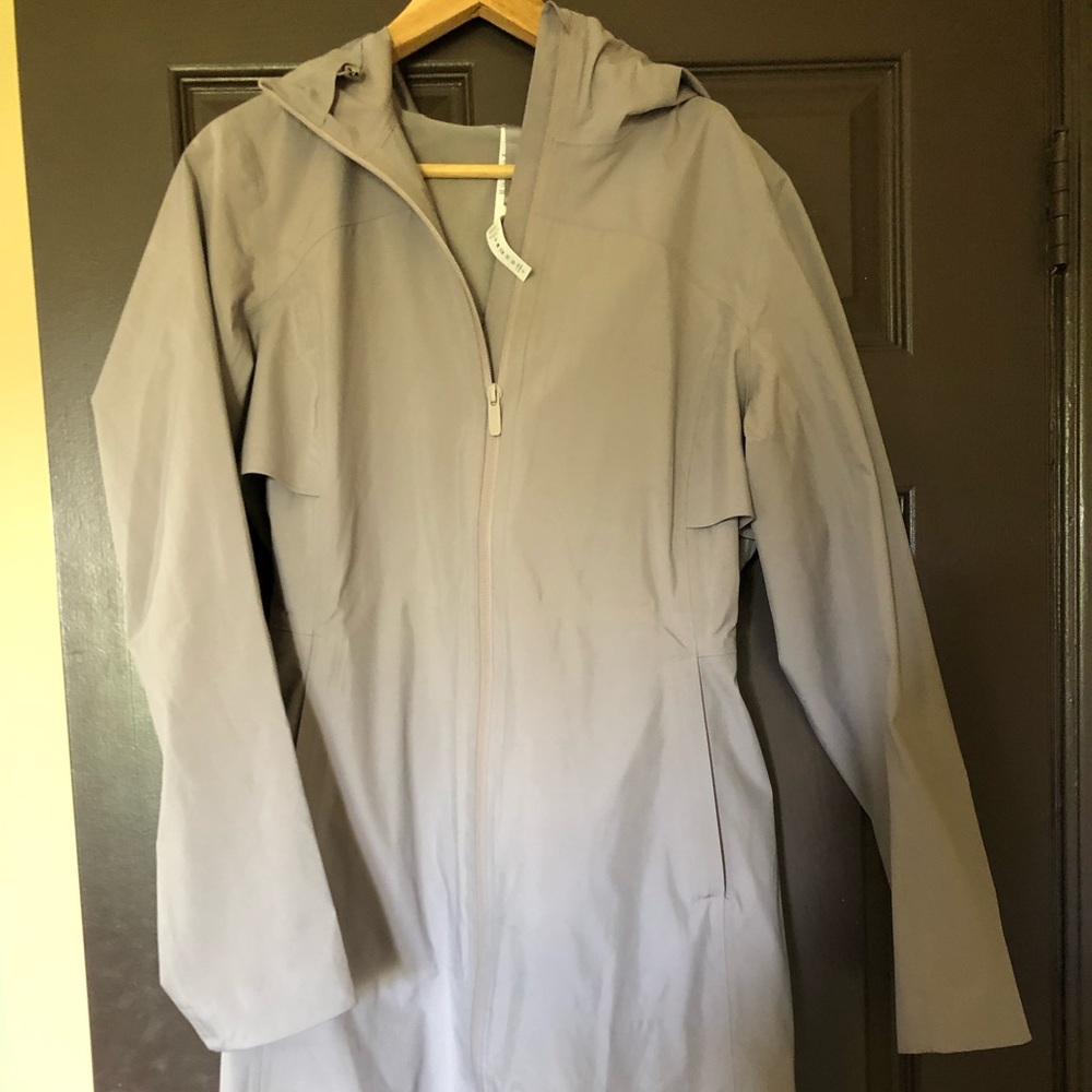 Light grey Lululemon raincoat